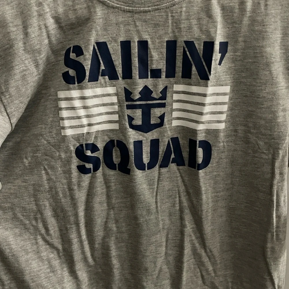 Gray Kids Shirt with Blue Print